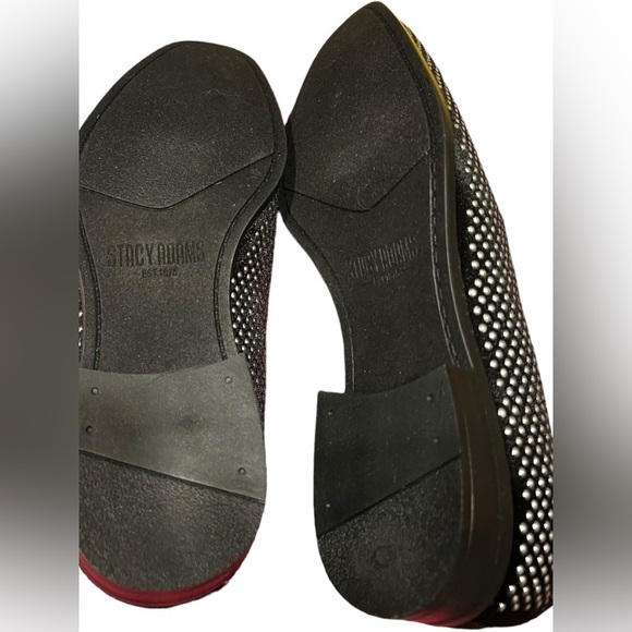 Stacy Adams Men\'s Shoes Swagger Studded Slip On Black and Silver size 7.5 main image 9